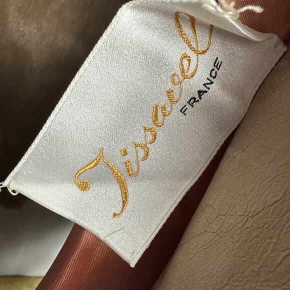 Vintage Faux Fur Coat Light Brown Tissavel France Women's Size 10 Medium FLAWS - Picture 7 of 12